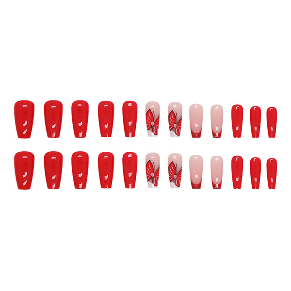 12 Sizes-24 Pcs Press On Nails W1052