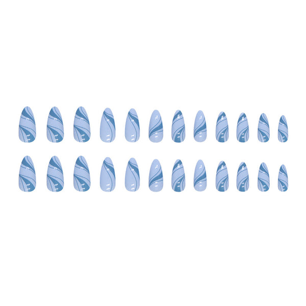 12 Sizes-24 Pcs Press On Nails W1438