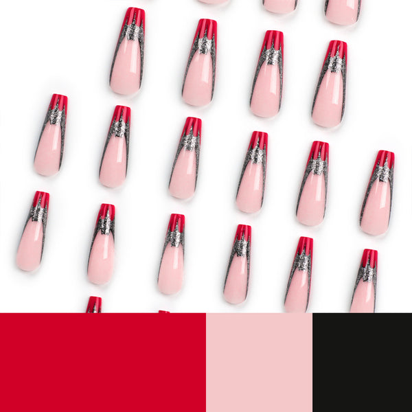 12 Sizes-24 Pcs Press On Nails JP3050