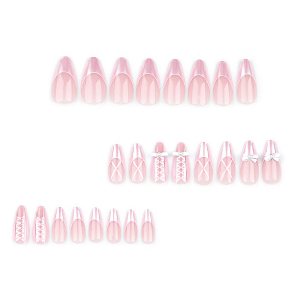 12 Sizes-24 Pcs Press On Nails JP3275