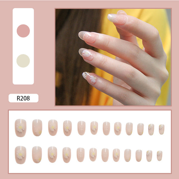 12 Sizes-24 Pcs Press On Nails R201