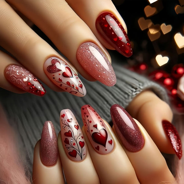 12 Sizes-24 Pcs Press On Nails Y1734