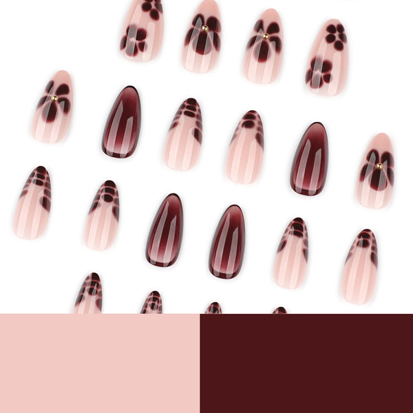12 Sizes-24 Pcs Press On Nails JP4143