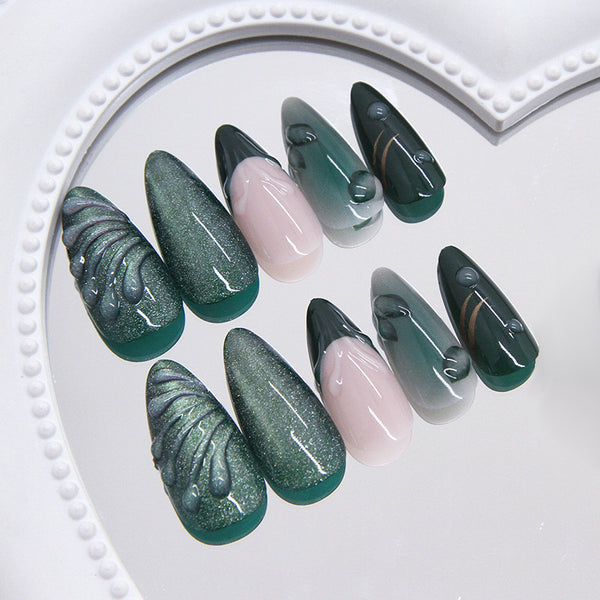 12 Sizes-24 Pcs Press On Nails W1970