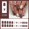12 Sizes-24 Pcs Press On Nails C1355