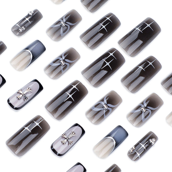 12 Sizes-24 Pcs Press On Nails JP3385