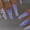 12 Sizes-24 Pcs Press On Nails Z711