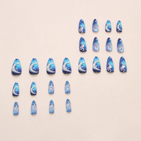 12 Sizes-24 Pcs Press On Nails W1931