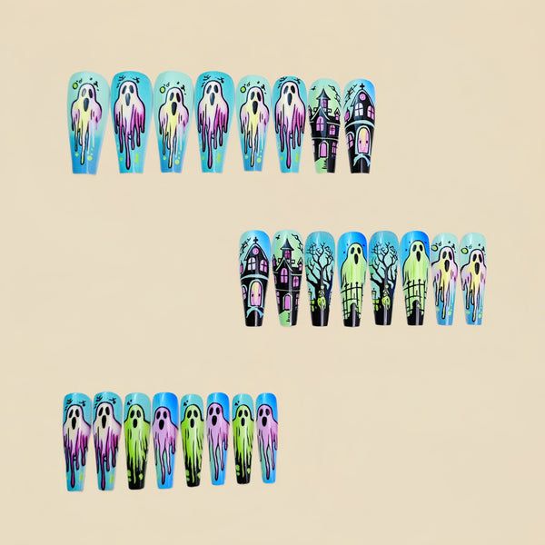 12 Sizes-24 Pcs Press On Nails Y844