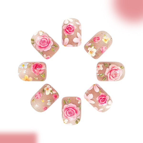 12 Sizes-24 Pcs Press On Nails C1794