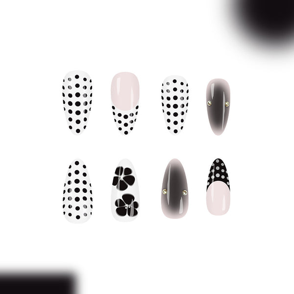 12 Sizes-24 Pcs Press On Nails C1558