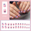 12 Sizes-24 Pcs Press On Nails C319