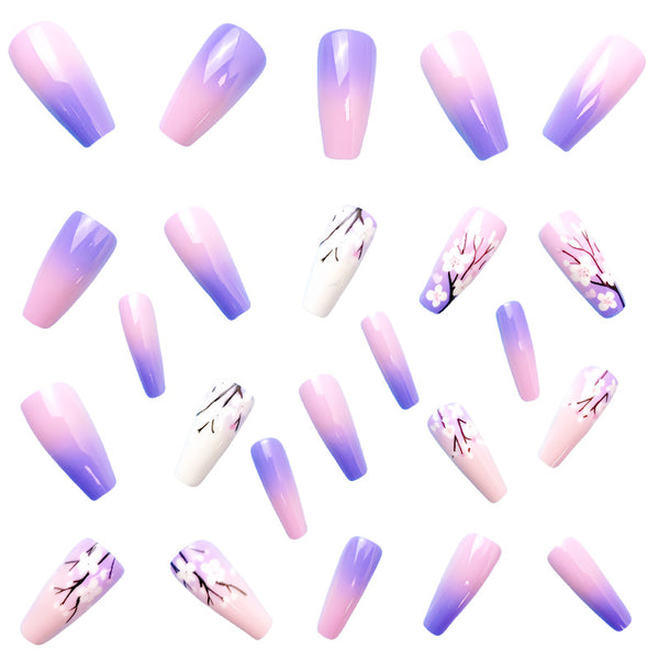 12 Sizes-24 Pcs Press On Nails Y513