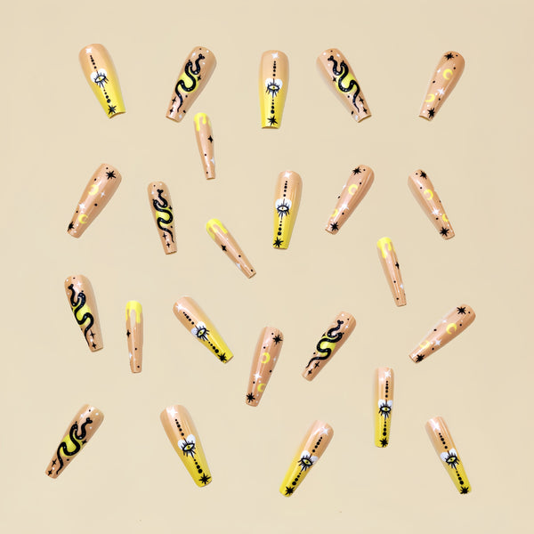 12 Sizes-24 Pcs Press On Nails Y079