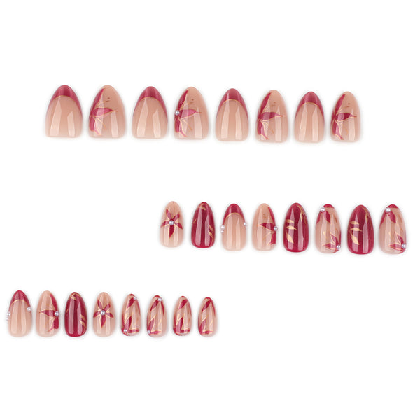 12 Sizes-24 Pcs Press On Nails JP4310