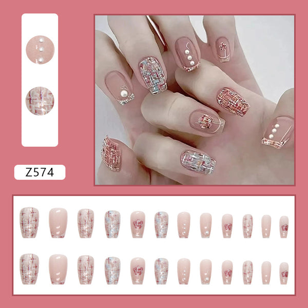 12 Sizes-24 Pcs Press On Nails Z574