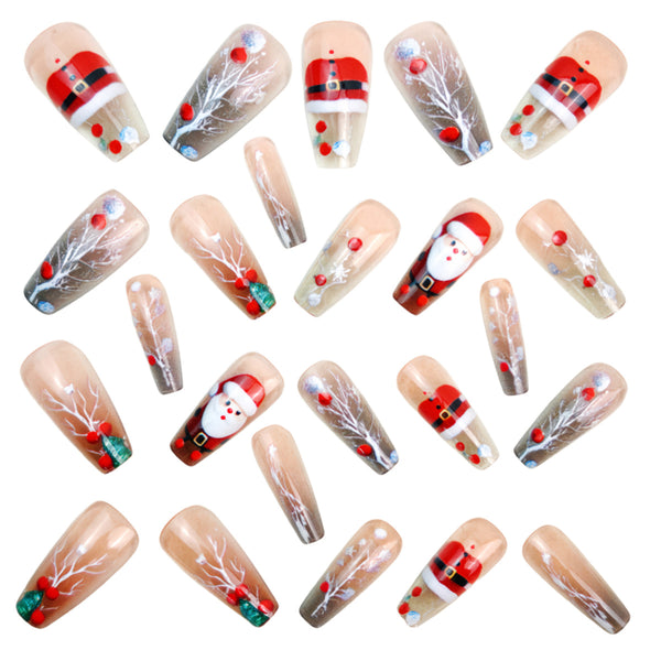 12 Sizes-24 Pcs Press On Nails Y1317