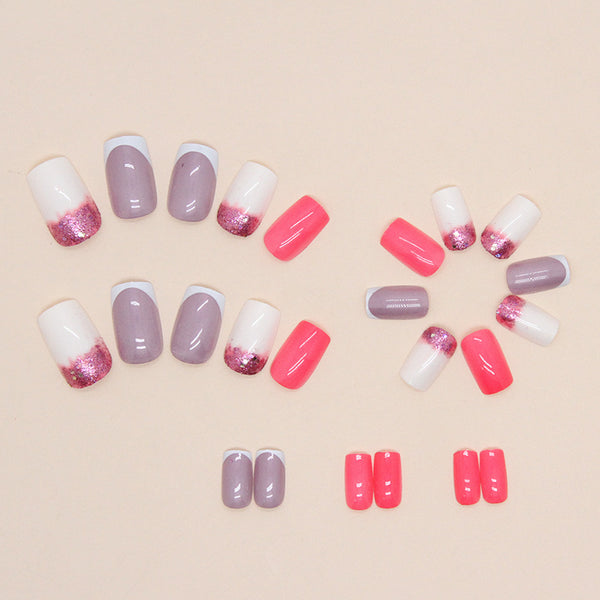 12 Sizes-24 Pcs Press On Nails W599