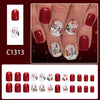 12 Sizes-24 Pcs Press On Nails C1313