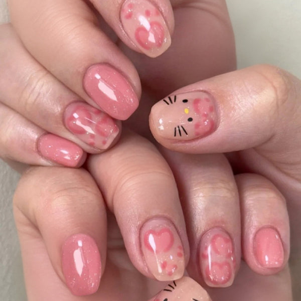 12 Sizes-24 Pcs Press On Nails JP4007