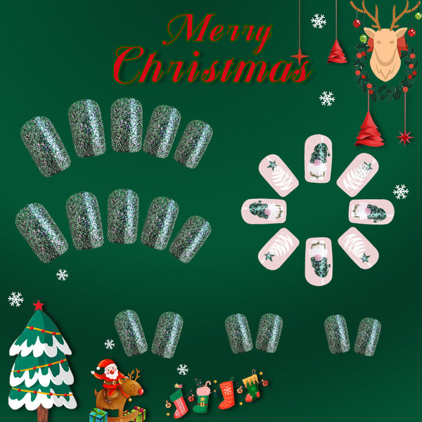 12 Sizes-24 Pcs Press On Nails C665