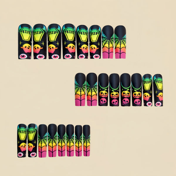 12 Sizes-24 Pcs Press On Nails Y1186