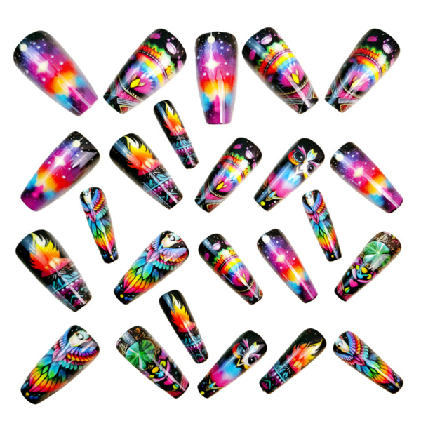 12 Sizes-24 Pcs Press On Nails Y1490