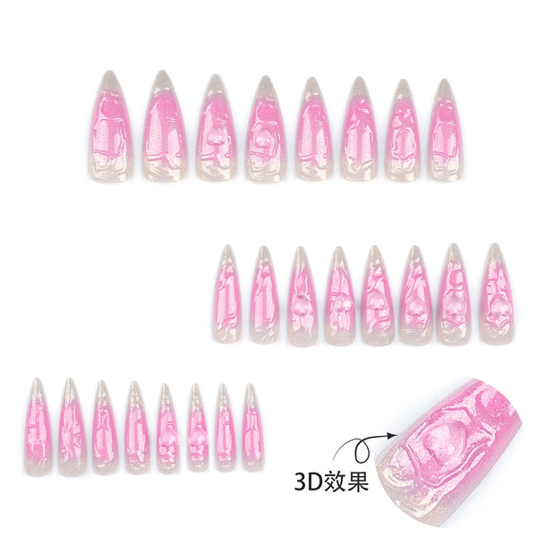 12 Sizes-24 Pcs Press On Nails JP2954