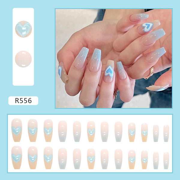 12 Sizes-24 Pcs Press On Nails R556