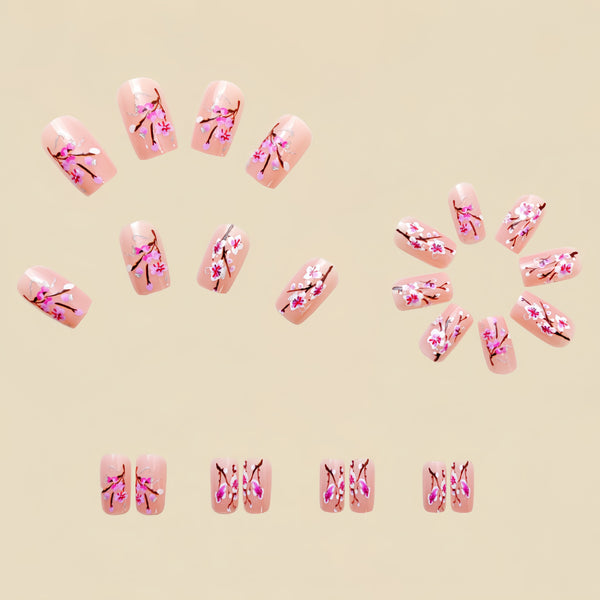 12 Sizes-24 Pcs Press On Nails Y526