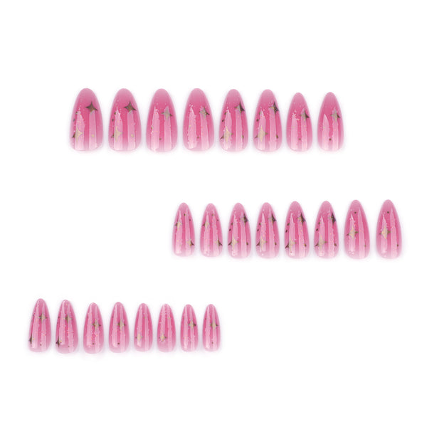 12 Sizes-24 Pcs Press On Nails JP3823