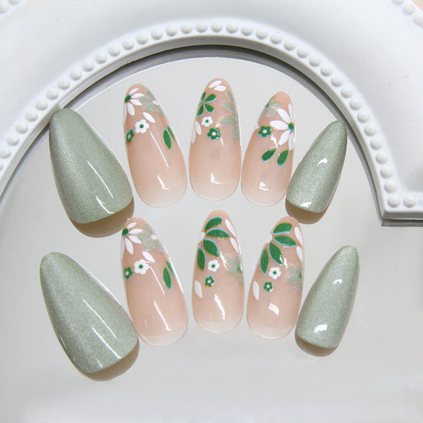 12 Sizes-24 Pcs Press On Nails W1979