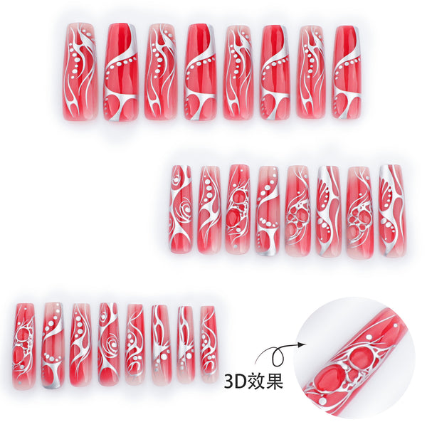 12 Sizes-24 Pcs Press On Nails JP3544