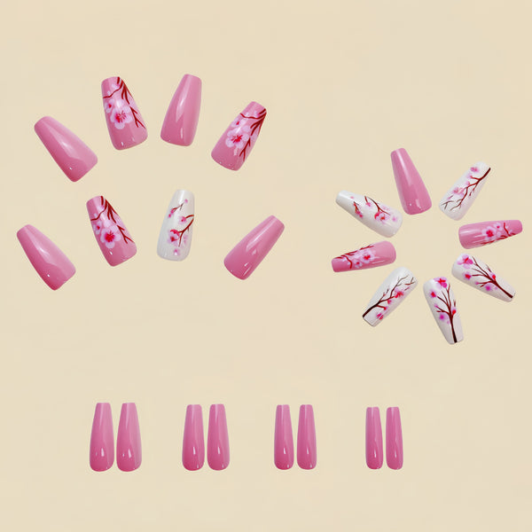12 Sizes-24 Pcs Press On Nails Y499