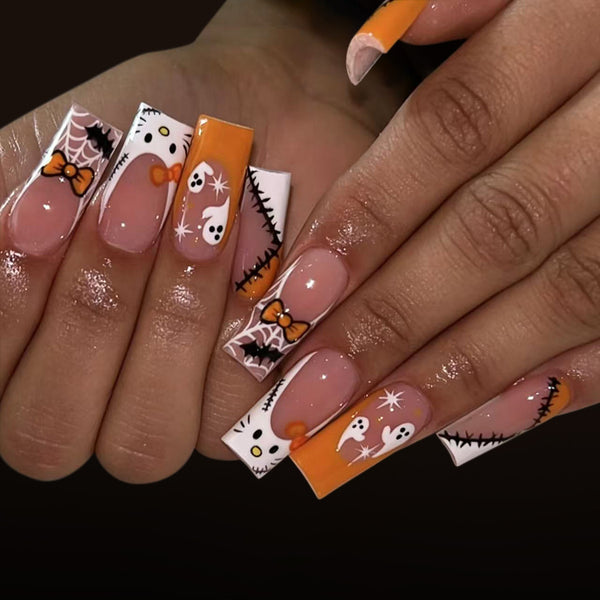 12 Sizes-24 Pcs Press On Nails C2032