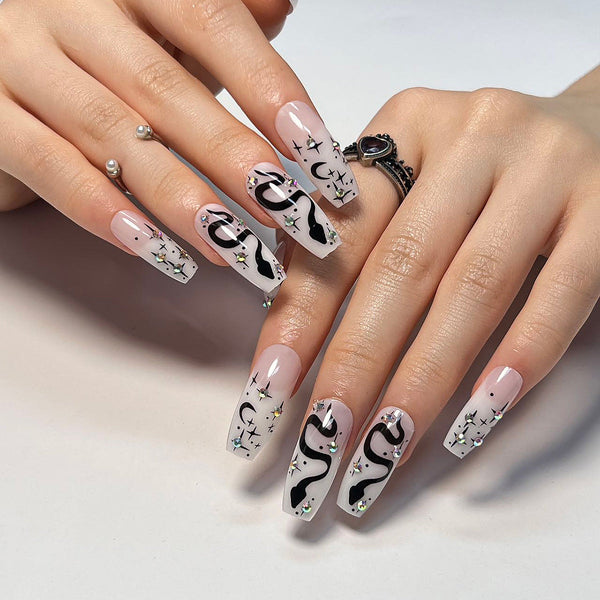 Glossy Long Press on Nails