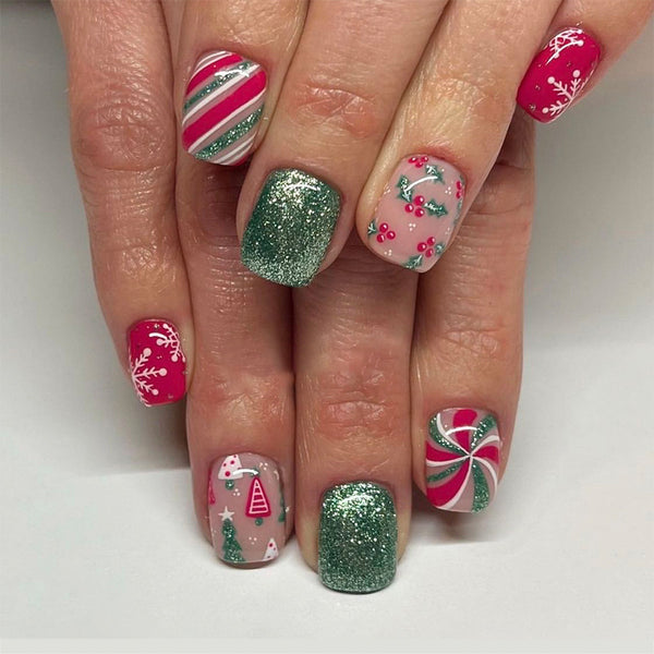 Christmas Press On Nails-2 Sets Mixed Pack (48PCS Total) C-mix-5