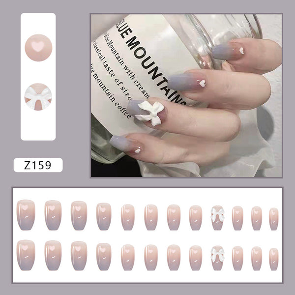 12 Sizes-24 Pcs Press On Nails Z159