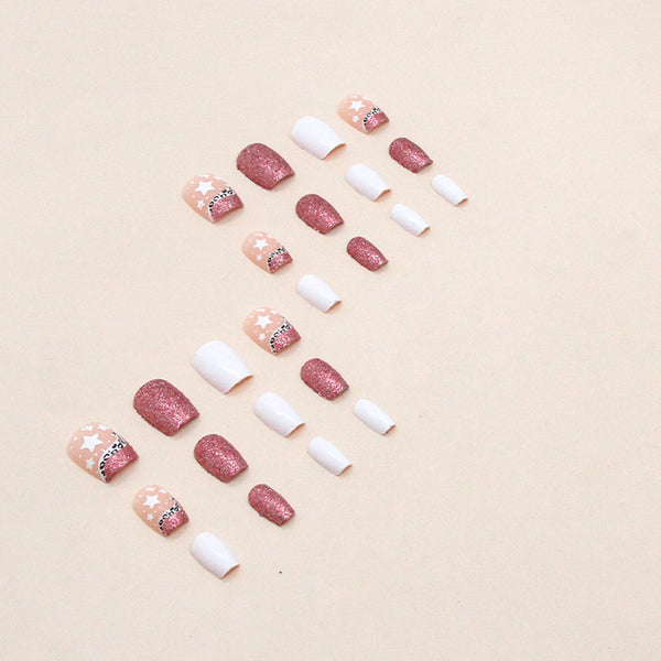 12 Sizes-24 Pcs Press On Nails W772