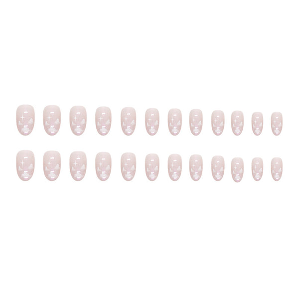 12 Sizes-24 Pcs Press On Nails W1135
