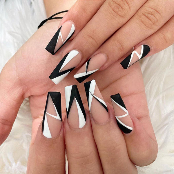 12 Sizes-24 Pcs Press On Nails JP1334