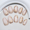 12 Sizes-24 Pcs Press On Nails W1895