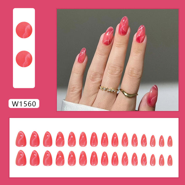 12 Sizes-24 Pcs Press On Nails W1560