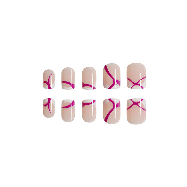 12 Sizes-24 Pcs Press On Nails C246
