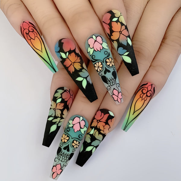 12 Sizes-24 Pcs Press On Nails Y199