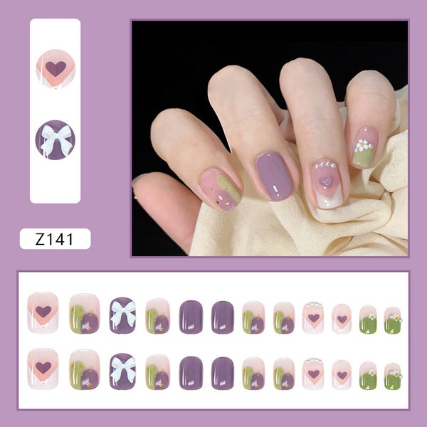 12 Sizes-24 Pcs Press On Nails Z122