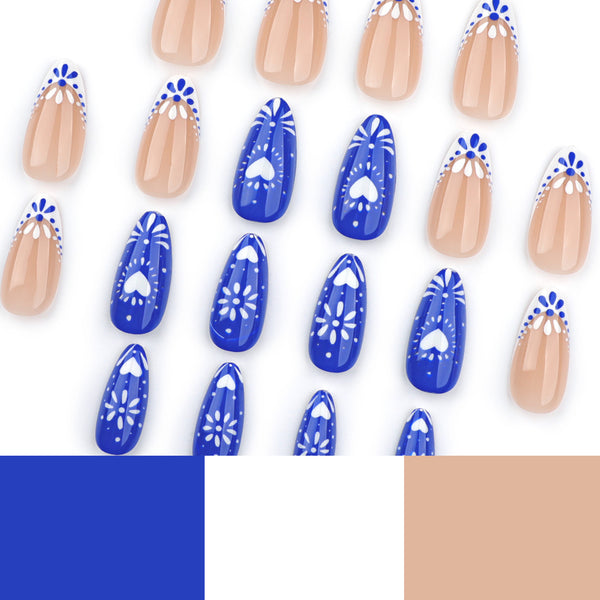 12 Sizes-24 Pcs Press On Nails JP3538