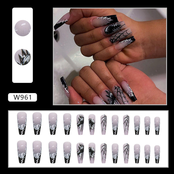 12 Sizes-24 Pcs Press On Nails W961