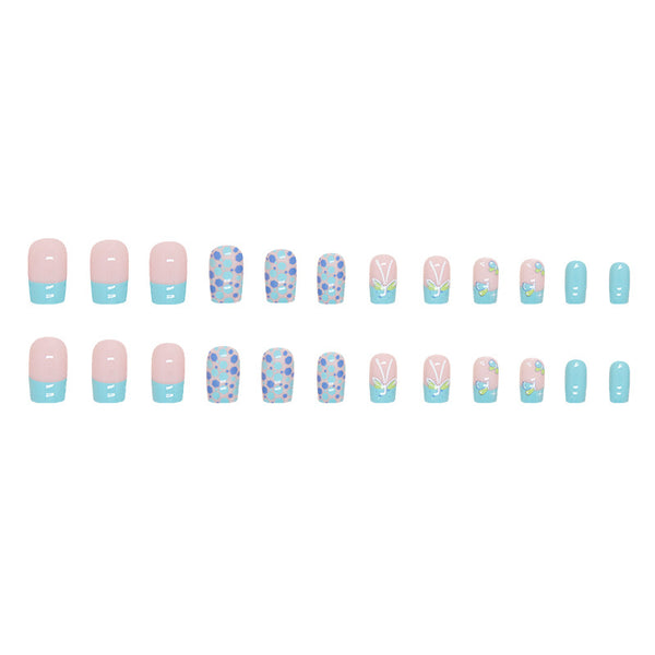 12 Sizes-24 Pcs Press On Nails W508