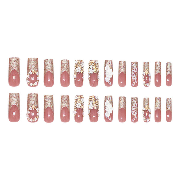 12 Sizes-24 Pcs Press On Nails Z1046
